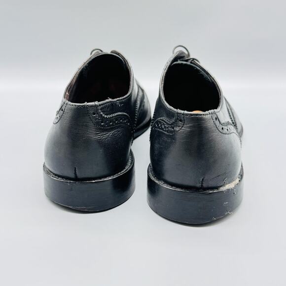 To Boot New York Shoes Mens 9 Black Leather Wingtip Oxford Brogue main image 2